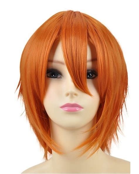 Mingka Short Orange Wig Cosplay Cheap Hair Wigs P4