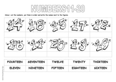 Numbers 11 20 English Esl Worksheets Pdf And Doc