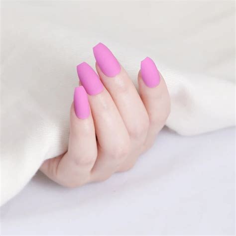 24pcs Matte Uv False Nail Detachable Tips For Nail Extension Manicure