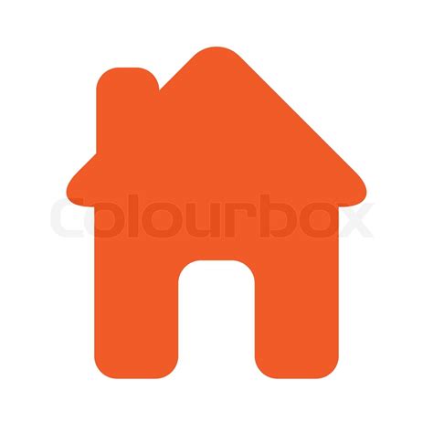 Icon House Orange Stock Vector Colourbox