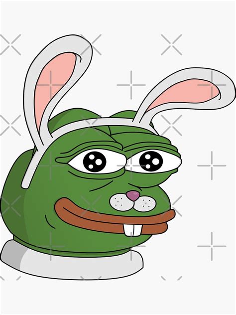 Easter Pepe Sticker By Mullelito Redbubble