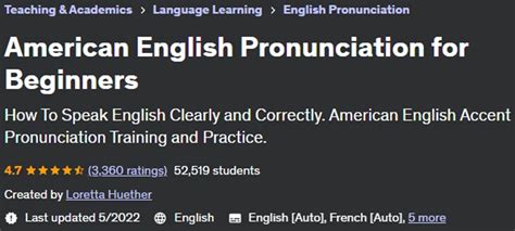 Udemy American English Pronunciation For Beginners 2022 5 Downloadly