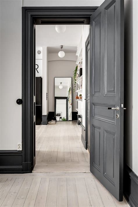 Black Interior Doors With White Trim Before And After