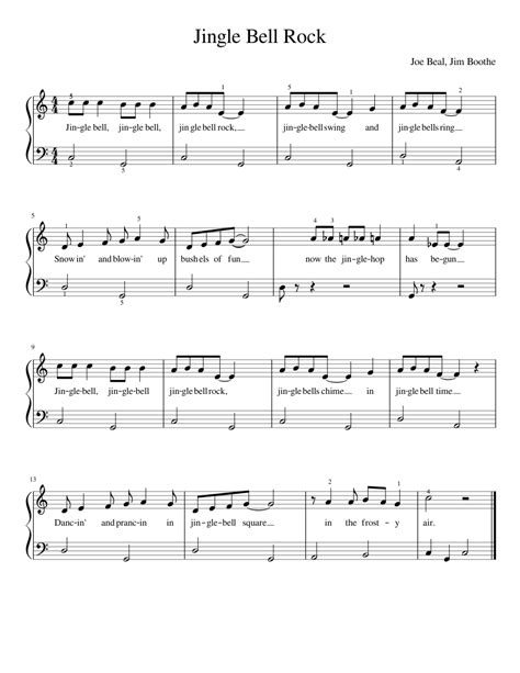 Jingle Bell Rock Sheet Music For Piano Solo
