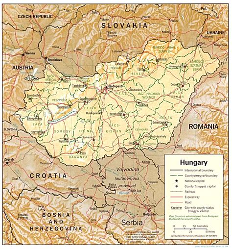 Mapa Da Hungria Mapa Grande Hungria Hungria Mapas