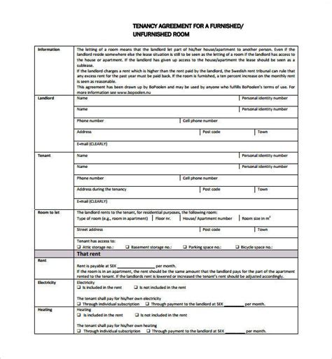 For this purpose, you will need to pay stamp duty, administration, or legal fees. 17+ Tenancy Agreement Templates | Sample Templates