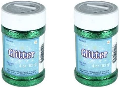 Sulyn Kelly Green Glitter Jar 4 Ounces Non Toxic Reusable Jar With