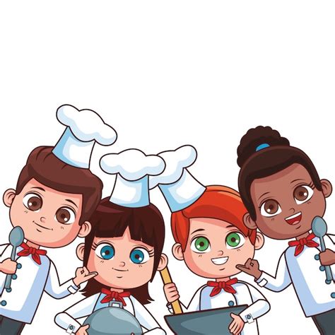 Premium Vector Chef Kids Cartoons