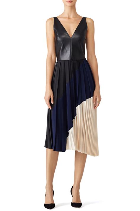Buy Colorblock Pleated Dress By Cedric Charlier For 339 From Rent The