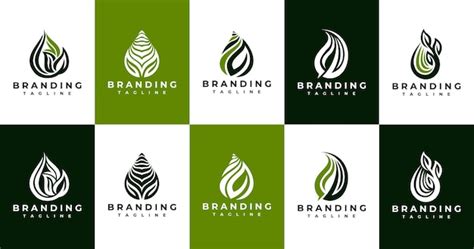 Premium Vector Modern Natural Plant Leaf Water Logo Branding