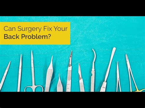Can Surgery Fix Your Back Problem