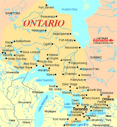 30 Cities Of Ontario Map Maps Online For You