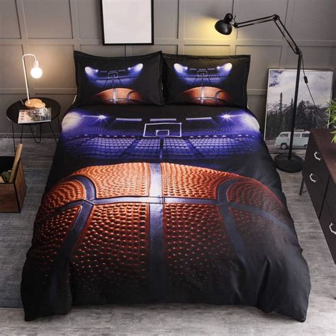 Best 3d Basketball Kids Bedding Set Nba Sports Duvet Cover Pillowcase
