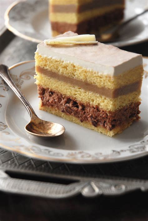 Add a small amount of caraïbe chocolate mousse and place cake on top. B-Caraibe Cake | IronWhisk