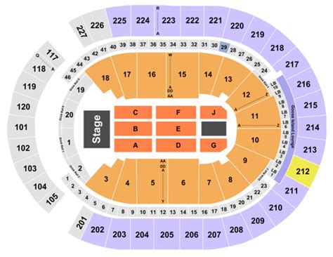 T Mobile Arena Seating Chart Section Row And Seat Number Info