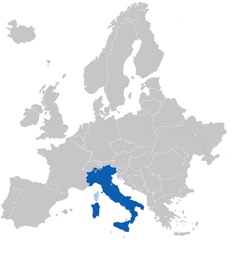 Europe Italian Language Map