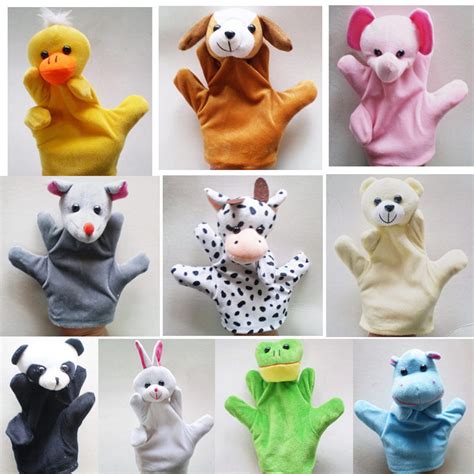 10pcslot Cute Hand Puppets For Kids Baby Toys Plush Hand Puppets