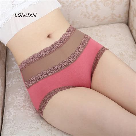 9 colors high quality new color matching bamboo fiber female panties lace sexy comfortable girls