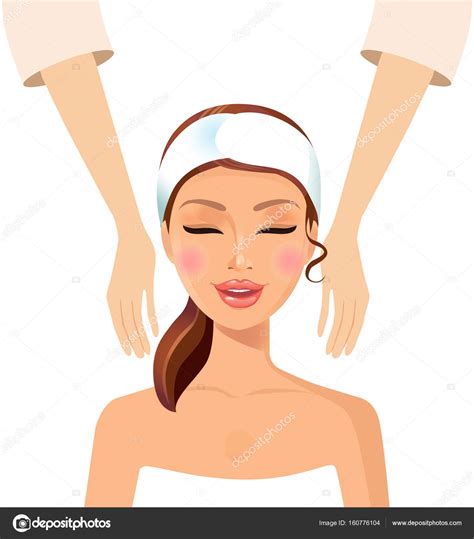 Beatiful Young Woman Relaxing Wellness Massage At Spa Salon Face Stock Vector Image By ©nikolay