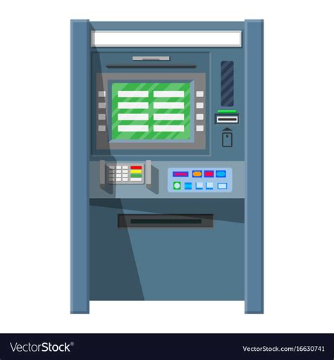 Ncr intelligent check deposit video. Bank atm automatic teller machine Royalty Free Vector Image