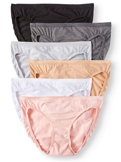 Secret Treasures Women S Cotton Stretch Bikini Panties 6 Pack