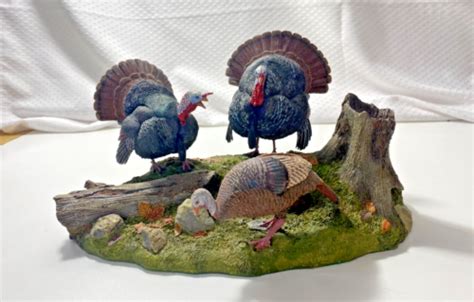 Full Strut Turkey Sculpture Figurine By Nick Bibby Danbury Mint