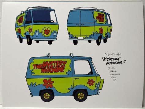 Scooby Doo Model Sheet Print Mystery Machine Hanna Barbera 1407