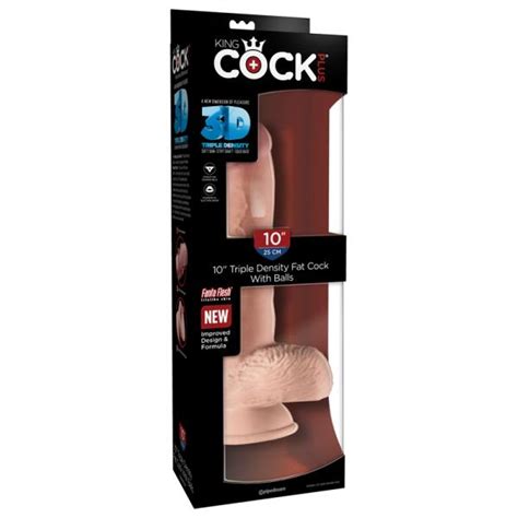 King Cock Triple Density 10 Inches Fat Dildo With Balls Beige On Literotica