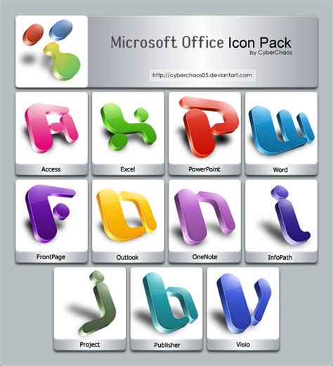 Microsoft Office Icon Pack By Cyberchaos05 On Deviantart