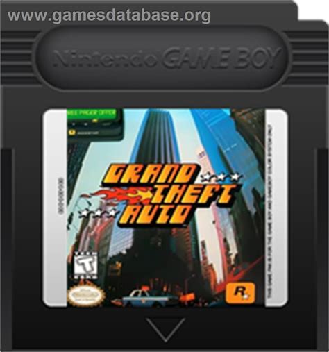 Grand Theft Auto Nintendo Game Boy Color Artwork Cartridge