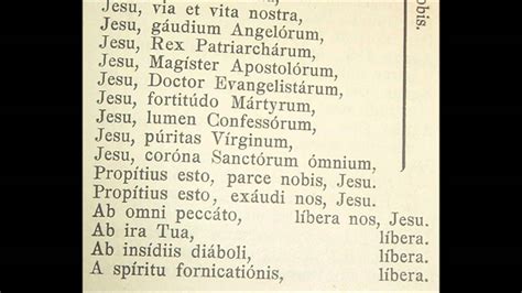 Litany Of The Most Holy Name In Latin Youtube