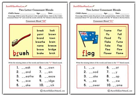 Two Letter Blends Aussie Childcare Network