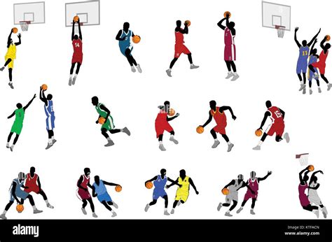 Basketball Players Illustration Vector Stock Vector Image And Art Alamy