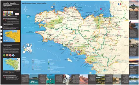 La carte des véloroutes et voies vertes de Bretagne à découvrir