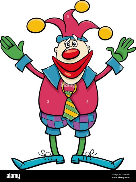 Cartoon Illustration Of Funny Clown Comic Character Stock Vector Image