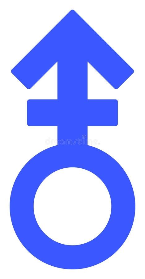 Third Gender Symbol Flat Icon Stock Vector Illustration Of Impotent