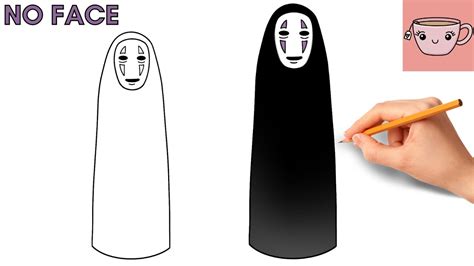 How To Draw No Face Spirited Away Studio Ghibli Easy Step By Step