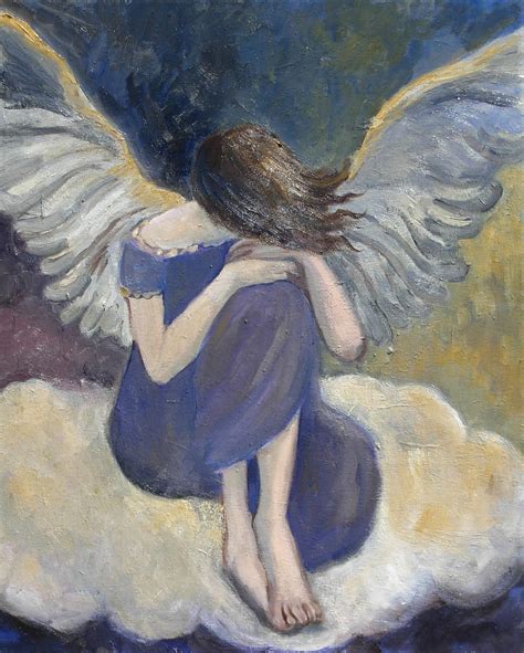 Pin By Leslie Bishop On Angels Crying Angel Angel Painting Painting