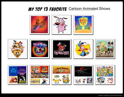My Top 13 Favorite Cartoon Animated Shows By Bart Toons On Deviantart