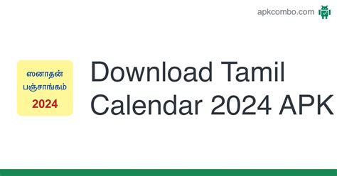 Tamil Calendar 2024 Apk Android App Free Download