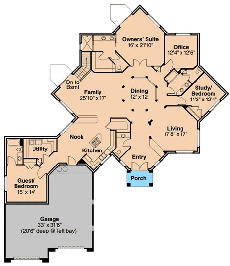 French designs, castle plans, european, victorian, southern and more. Octagonal Home Plan With Clerestory Crown - 72671DA | Architectural Designs - House Plans