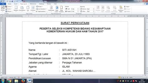 Sebagaimana surat pernyataan pada umumnya, surat pernyataan cpns harus ditandatangani oleh pembuat pernyataan diatas kertas bermaterai cukup (materai rp 6000). Surat Pernyataan Kesamaptaan CPNS kemenkumham 2017 (Cara ...