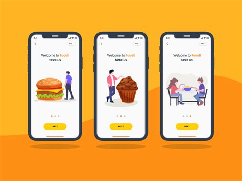 Food App Set Of Onboarding Screen Mobile Ui Design Uplabs