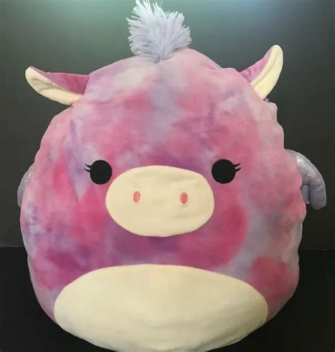 Kellytoy Squishmallows Willow The Pegasus 16 Pink Purple Tie Dye Plush