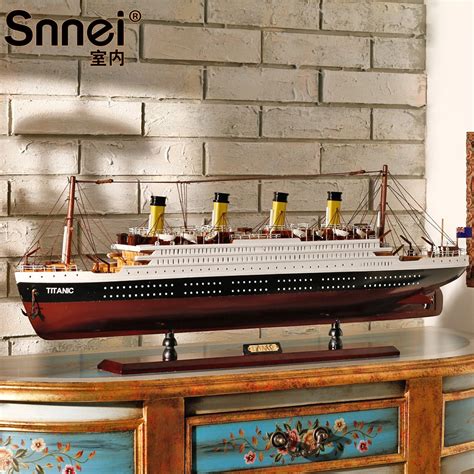 80cm 100cm Big Size Titanic Ship Model Toys Solid Wood Ship Model Kit