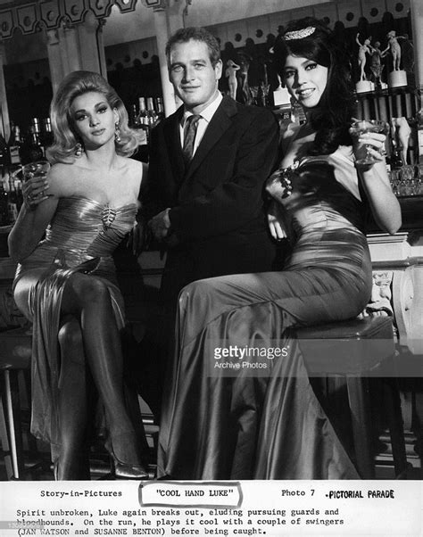 Sixties Paul Newman Poses In A Bar With Two Women For A Picture He