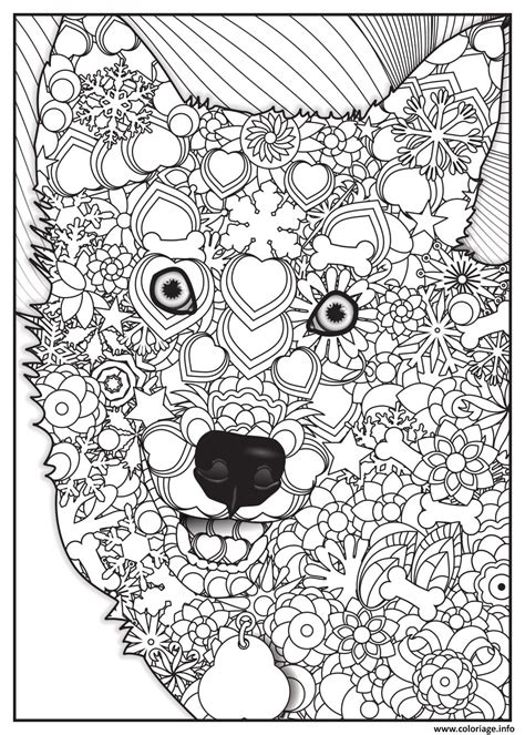 Coloriage Loup Wolf Adulte Animaux