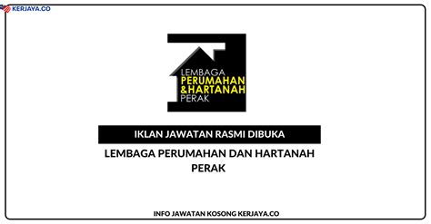 Untuk memohon, pastikan anda ikuti langkah memohon kerja kosong terkini. Lembaga Perumahan Dan Hartanah Perak • Kerja Kosong Kerajaan
