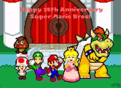Happy 35th Anniversary Super Mario Bros By Beewinter55 On Deviantart