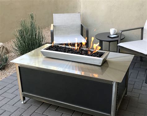 Impact Fire Table Stainless Steel Outdoor Gas Fire Pit Made In Usa